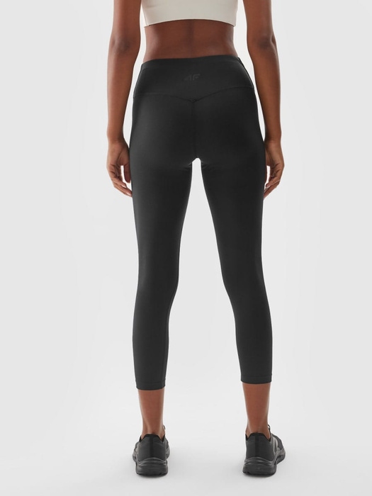 Legginsy do jogi 4F 7/8 F276 wysoki stan - czarne, rozmiar XS