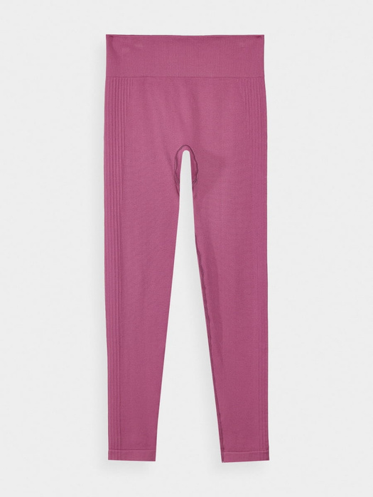 Legginsy treningowe 4F F278 wysoki stan - różowe, rozmiar M/L