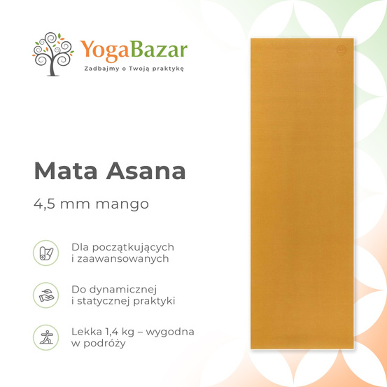 Mata do jogi Asana 4,5 mm - mango
