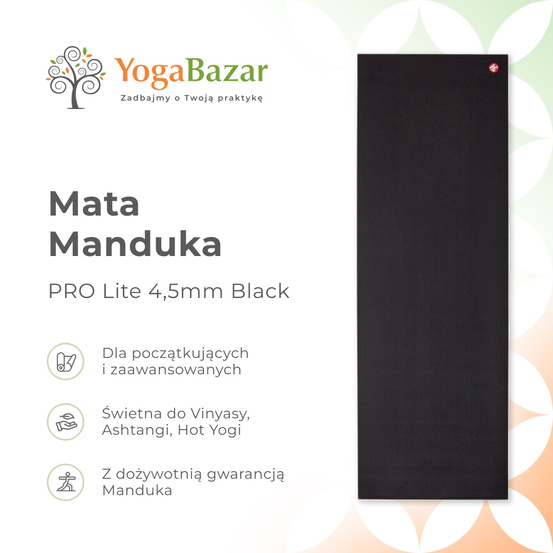 Mata do jogi Manduka PRO Lite 4.7mm - Black
