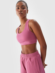 Biustonosz sportowy 4F USBAF140 low support - różowy, rozmiar XS
