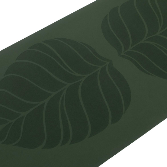 Mata do jogi Phoenix 4mm XL 200 cm - Ciemnozielona w liście