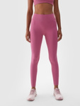 Legginsy treningowe 4F F278 wysoki stan - różowe, rozmiar XS/S
