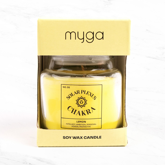 Świeca zapachowa cytryna - Czakra splotu słonecznego