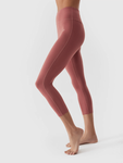 Legginsy do jogi 7/8 4F z recyklingu - różowy, rozmiar L