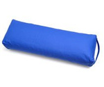 Niebieski bawełniany bolster do jogi – naturalny płaski wałek z łuską gryki