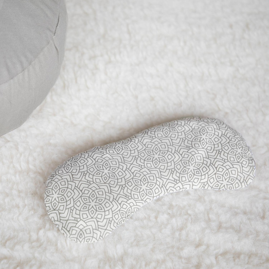 Woreczek na oczy z bawełnianym pokrowcem - Ecru w kwiatki Outlet