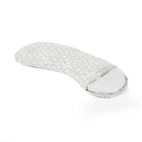 Woreczek na oczy z bawełnianym pokrowcem - Ecru w kwiatki