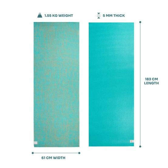 Mata do jogi Myga Jute 5mm - Turkusowa