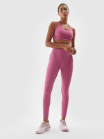Legginsy treningowe 4F F278 wysoki stan - różowe, rozmiar M/L