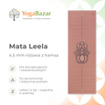 Mata do jogi Leela 4,5 mm - różowa z hamsą