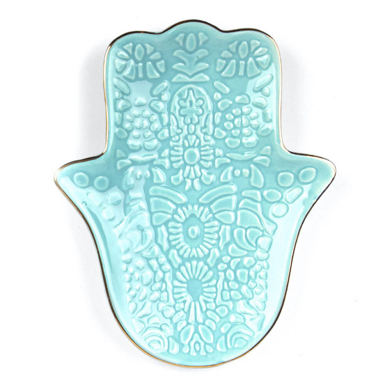 Podstawka ceramiczna na biżuterię myga - Hamsa