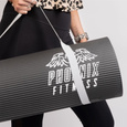 Mata do pilatesu Phoenix Fitness 1 cm - czarny
