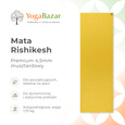 Mata do jogi Rishikesh Premium 4.5mm - Długa 200cm - musztardowy