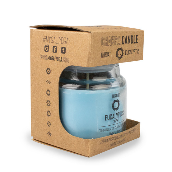 Świeca zapachowa eukaliptus - Czakra gardła
