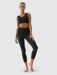 Legginsy do jogi 7/8 4F z recyklingu - antracytowy, rozmiar XS
