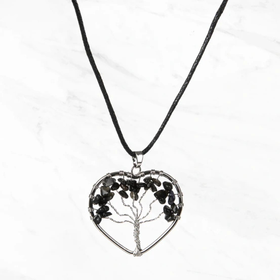 Naszyjnik Myga Tree of Life - Obsidian
