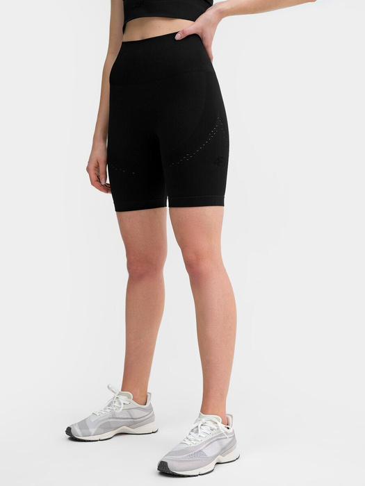 Legginsy do jogi krótkie 4F F143 - czarne, rozmiar XS/S
