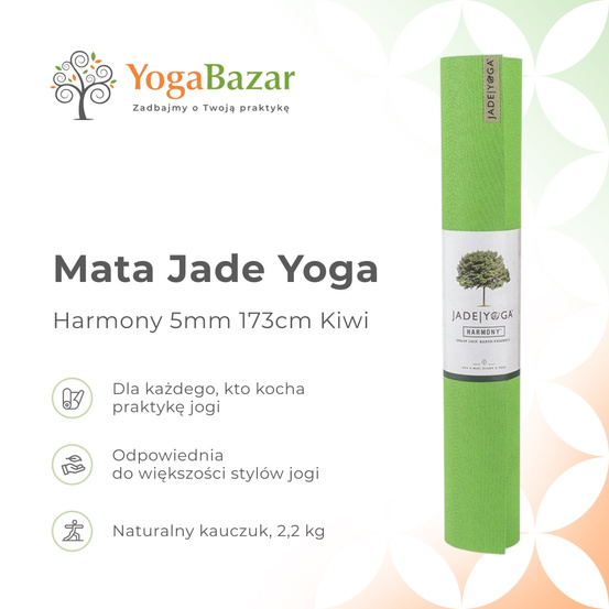 Mata do jogi Jade Yoga Harmony 5mm (173cm) - Kiwi