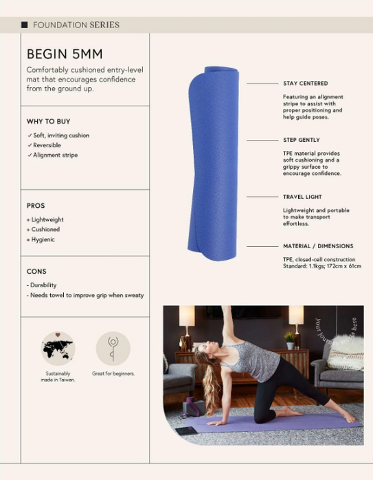 Mata do jogi Manduka Begin 5mm - Sphinx Moonlight