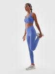 Legginsy treningowe 4F F278 wysoki stan - niebieskie, rozmiar M/L