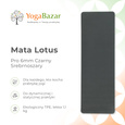 Mata do jogi Lotus Pro 6mm - Czarny/Srebrnoszary