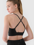 Biustonosz sportowy 4F USBAF138 low support - czarny, rozmiar L