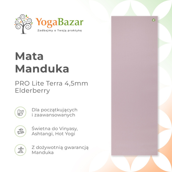 Mata do jogi Manduka PRO Lite Terra 4,7mm 200cm - Elderberry