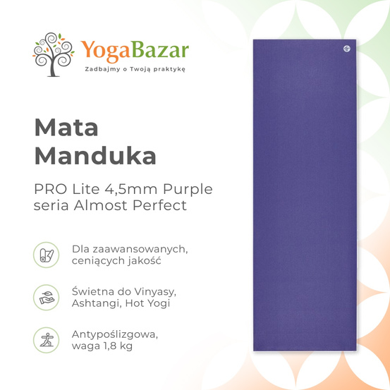 Mata do jogi Manduka PRO Lite 4.7mm - Purple - seria Almost Perfect