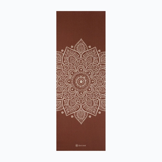 Mata do jogi Gaiam 5mm Intense Rust Sundial Flower
