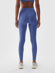 Legginsy do jogi 4F F277 wysoki stan - niebieskie, rozmiar S