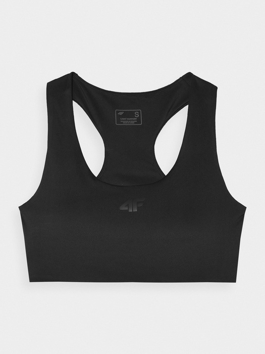 Biustonosz sportowy 4F USBAF140 low support - czarny, rozmiar M