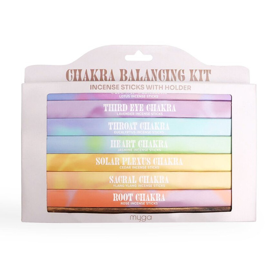 Zestaw kadzideł 7 czakr + podstawka Myga Chakra Balancing Kit