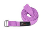 Pasek do jogi fioletowy 250 cm x 2,8 cm
