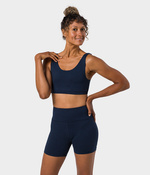 Biustonosz sportowy Manduka Dhara – Midnight Heather, rozmiar XS