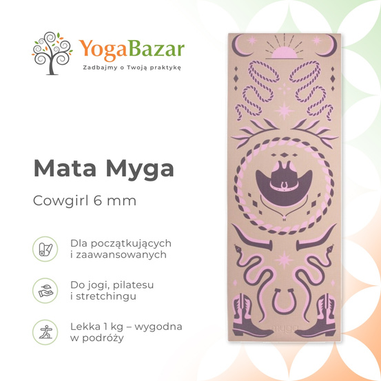Mata do jogi Myga Cowgirl 6 mm