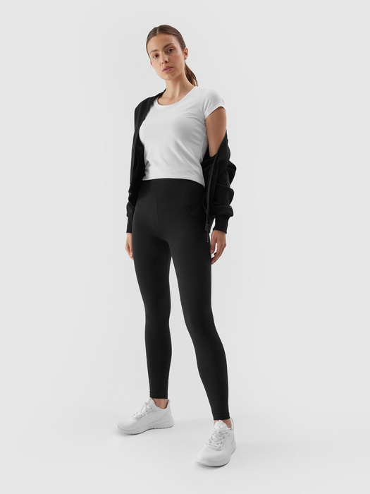 Legginsy dzianinowe 4F F108 wysoki stan - czarne, rozmiar XS