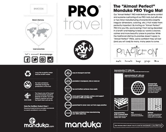 Podróżna mata do jogi Manduka PRO Travel - Black Sage - seria Almost Perfect