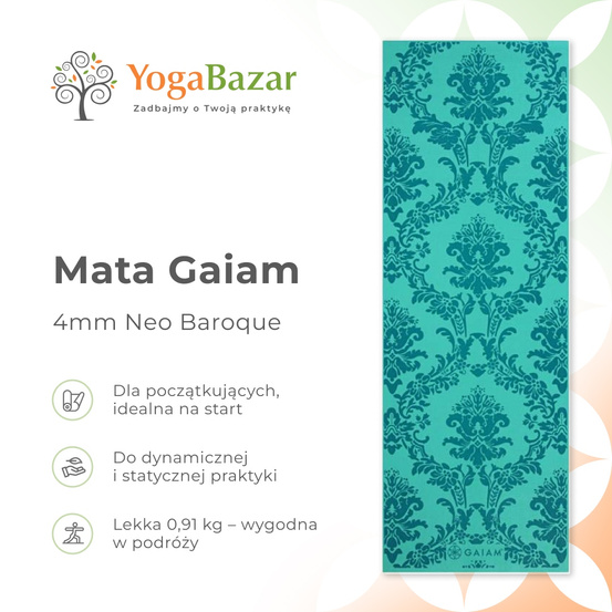 Mata do jogi Gaiam 4mm Neo-Baroque
