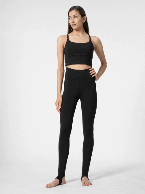 Legginsy do jogi 4F z recyklingu - czarny, rozmiar S