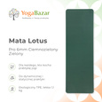 Mata do jogi Lotus Pro 6mm - Ciemnozielony/Zielony