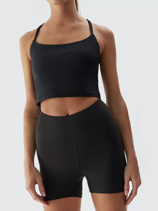 Legginsy do jogi krótkie 4F F143 - czarne, rozmiar XS/S