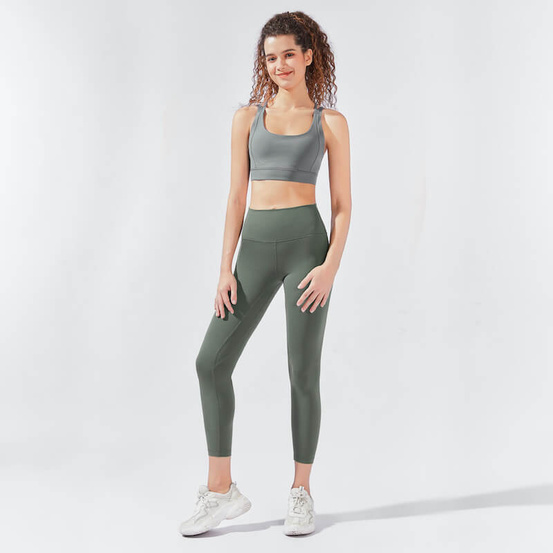 Legginsy myga Yula High-Waisted 7/8 - Olive green rozmiar XL