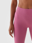Legginsy treningowe 4F F278 wysoki stan - różowe, rozmiar XS/S