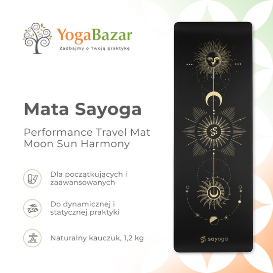 Mata do jogi Sayoga Performance Travel Mat Moon Sun Harmony
