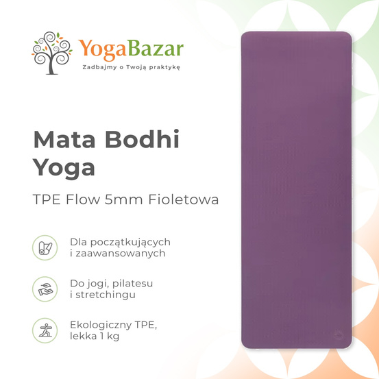 Mata do jogi TPE Flow 5mm Fioletowa