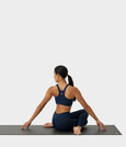 Biustonosz sportowy Manduka Dhara Scoop – Midnight Heather, rozmiar XL