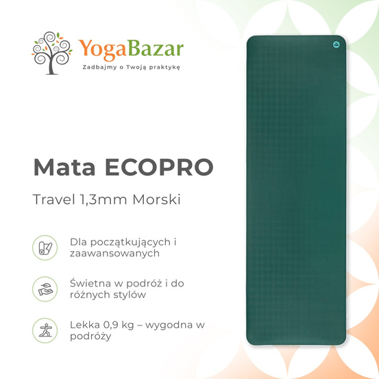Mata do jogi ECOPRO Travel 1.3mm - Morski