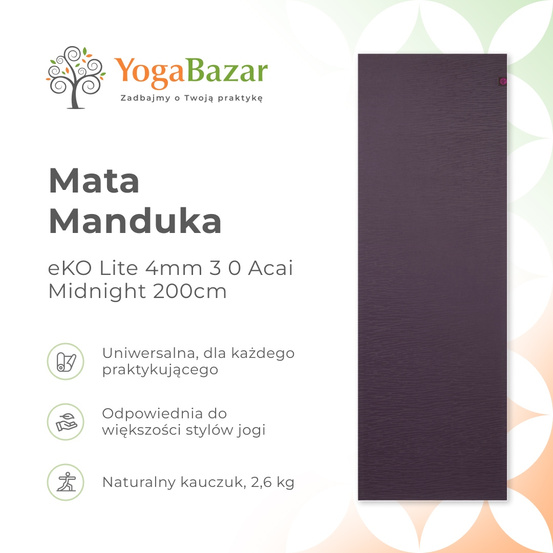 Mata do jogi Manduka eKO Lite 4mm 3.0 - Acai Midnight 200cm