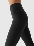Legginsy do jogi 7/8 4F z recyklingu - antracytowy, rozmiar XS
